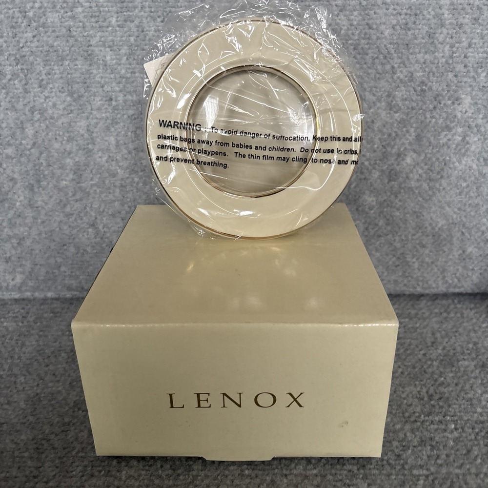 Lenox The Ivory and Gold Memorable Picture Frame 24 Karat Gold Trim NEW in Box